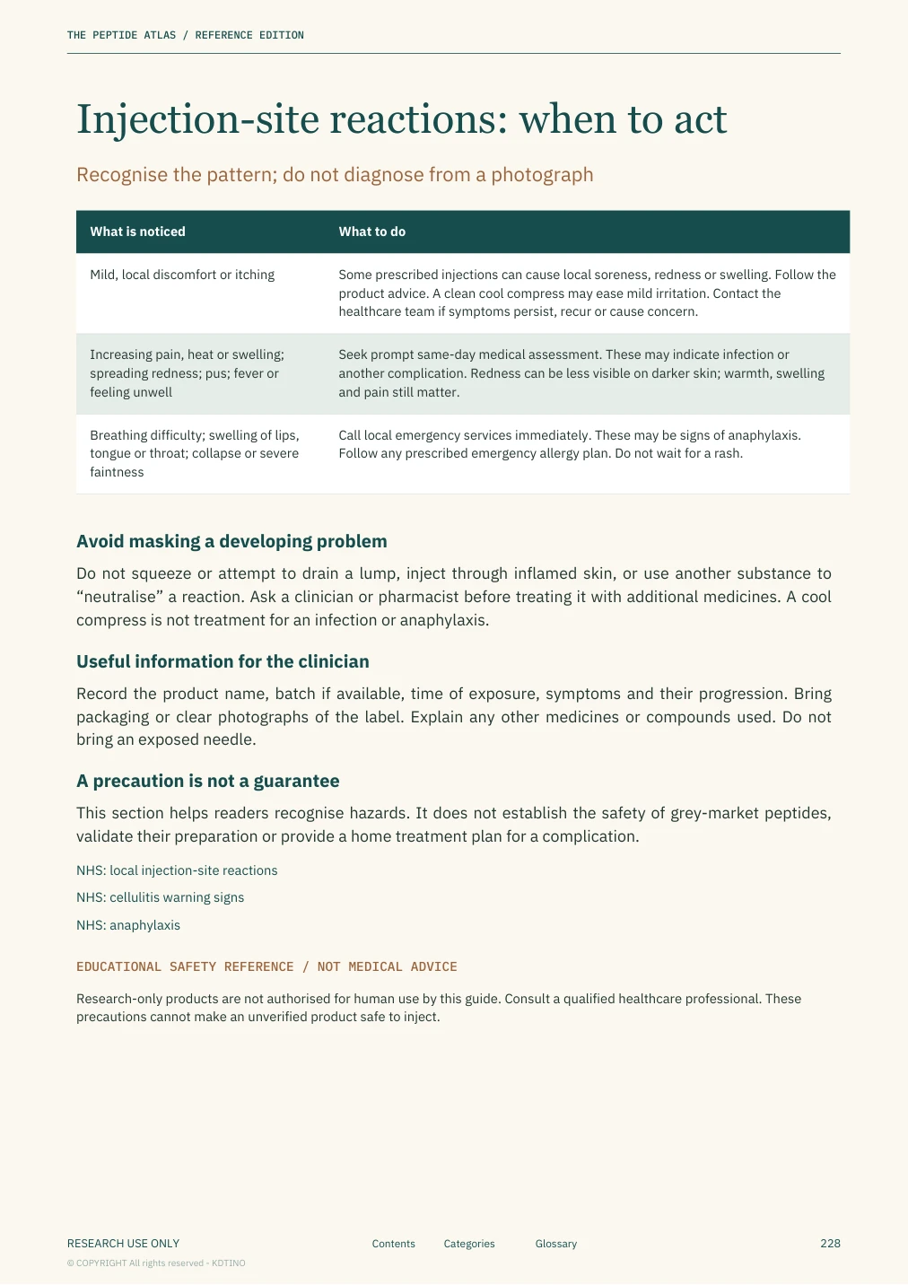 Sample page 11: Injection-site reactions